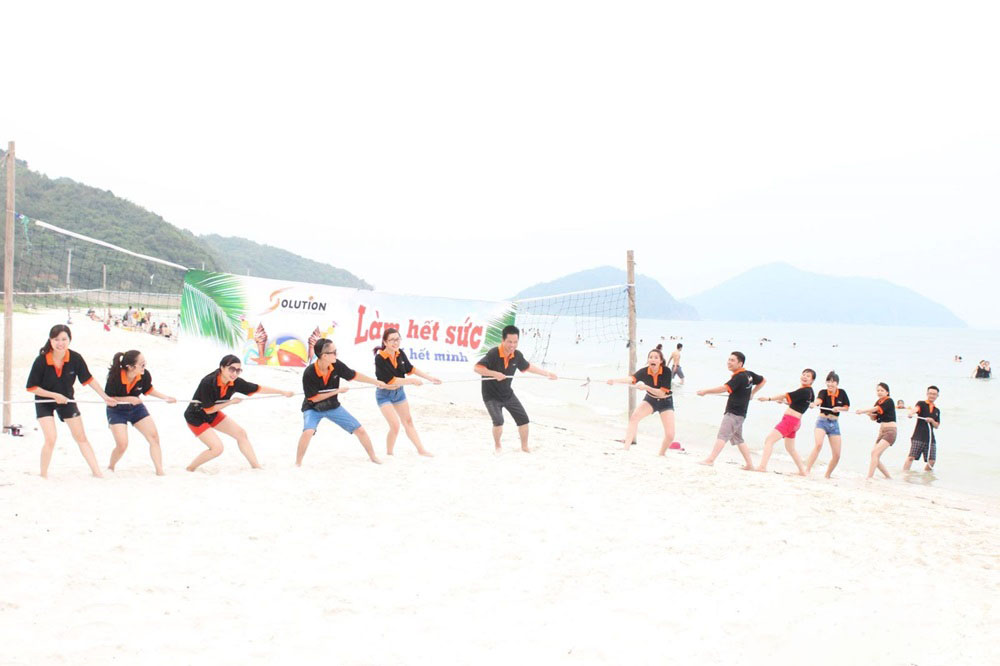 trò chơi team building trên biển