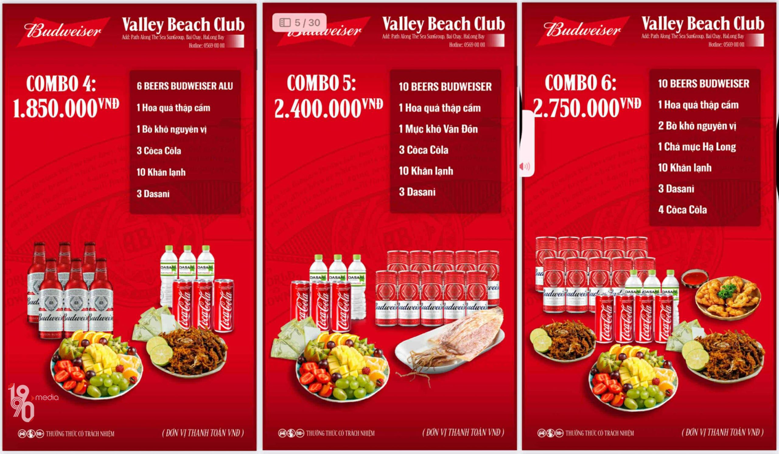 Bảng giá combo ăn chơi tại Valley Hạ Long 